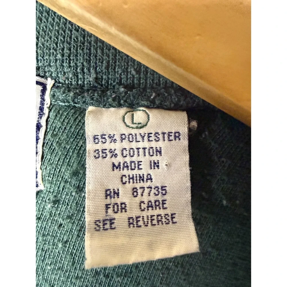 American Eagle Outfitters Sweatshirt Mens L Green Long Sleeve Graphic Pullover